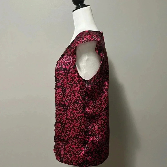 Jacob Sleeveless Ruffled  Pleats Pattern Blouse - Picture 10 of 16